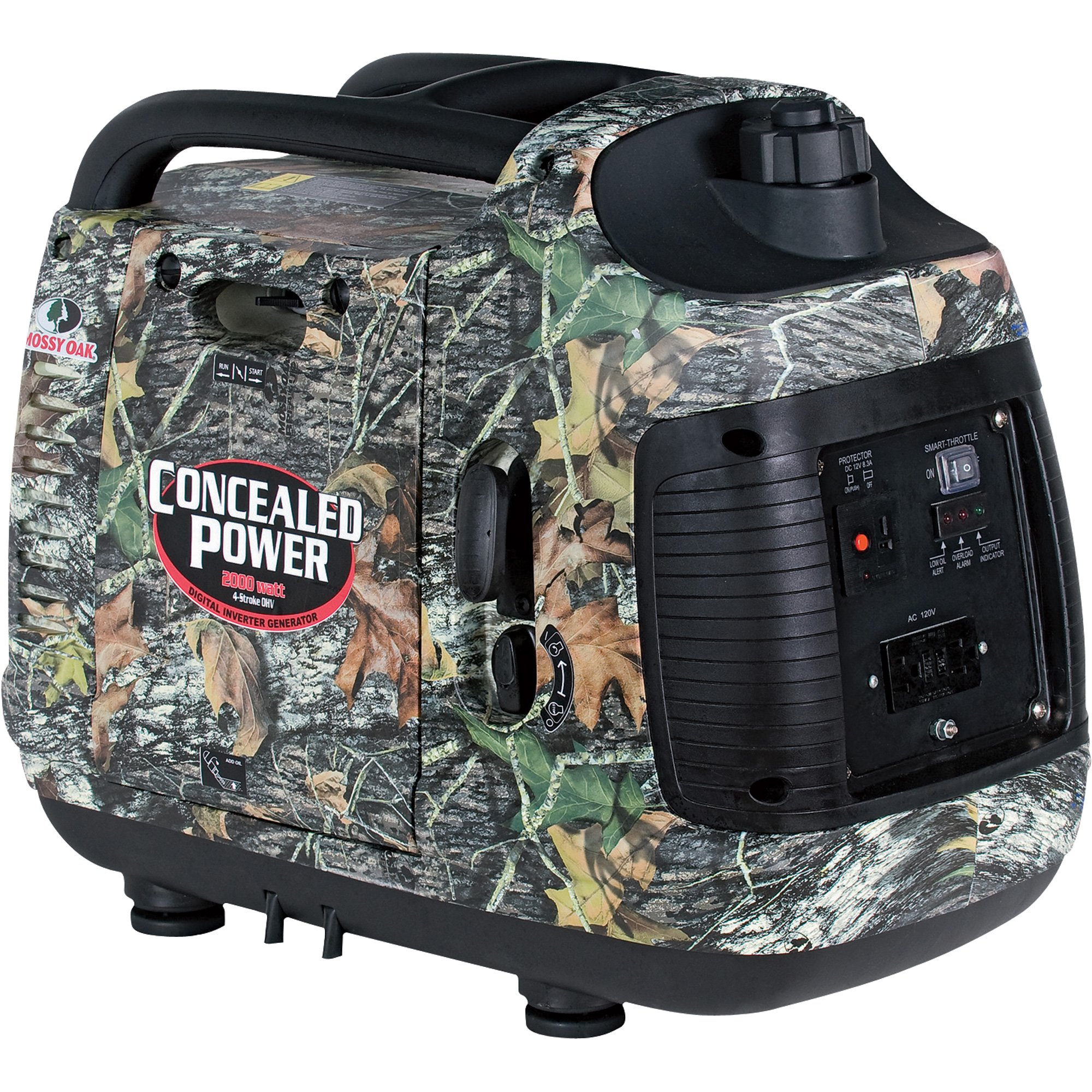 Concealed Power Digital Inverter Generator — 2000 Surge Watts, 1600 Rated Watts, Mossy Oak Camo, Model# CP2000B